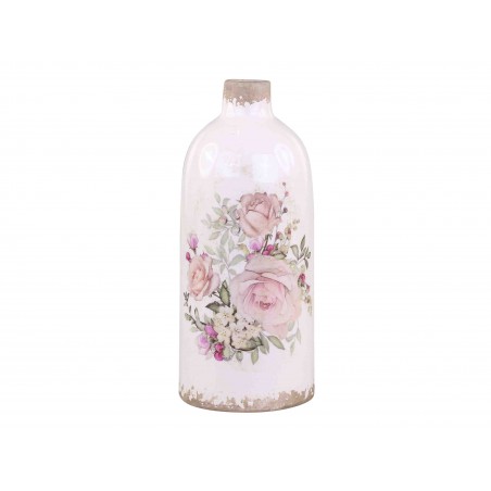 Vase avec motifs rose Chic Antique